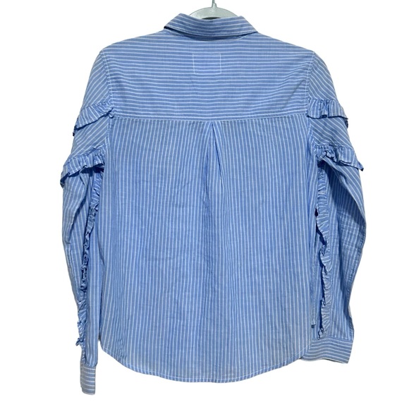 RAILS Lizzi Striped Ruffle Sleeve Button Down Shirt - Picture 4 of 6